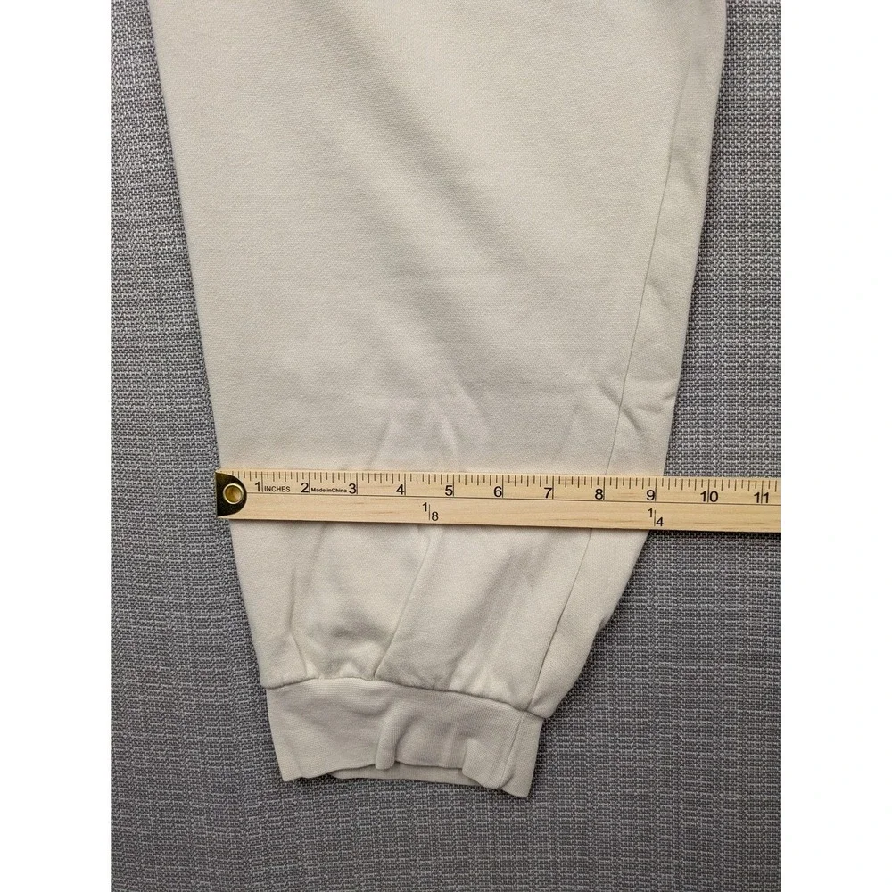 Adidas Pants Mens 3XL White Fleece Jogger Sweatpants Elastic Waist Athletic